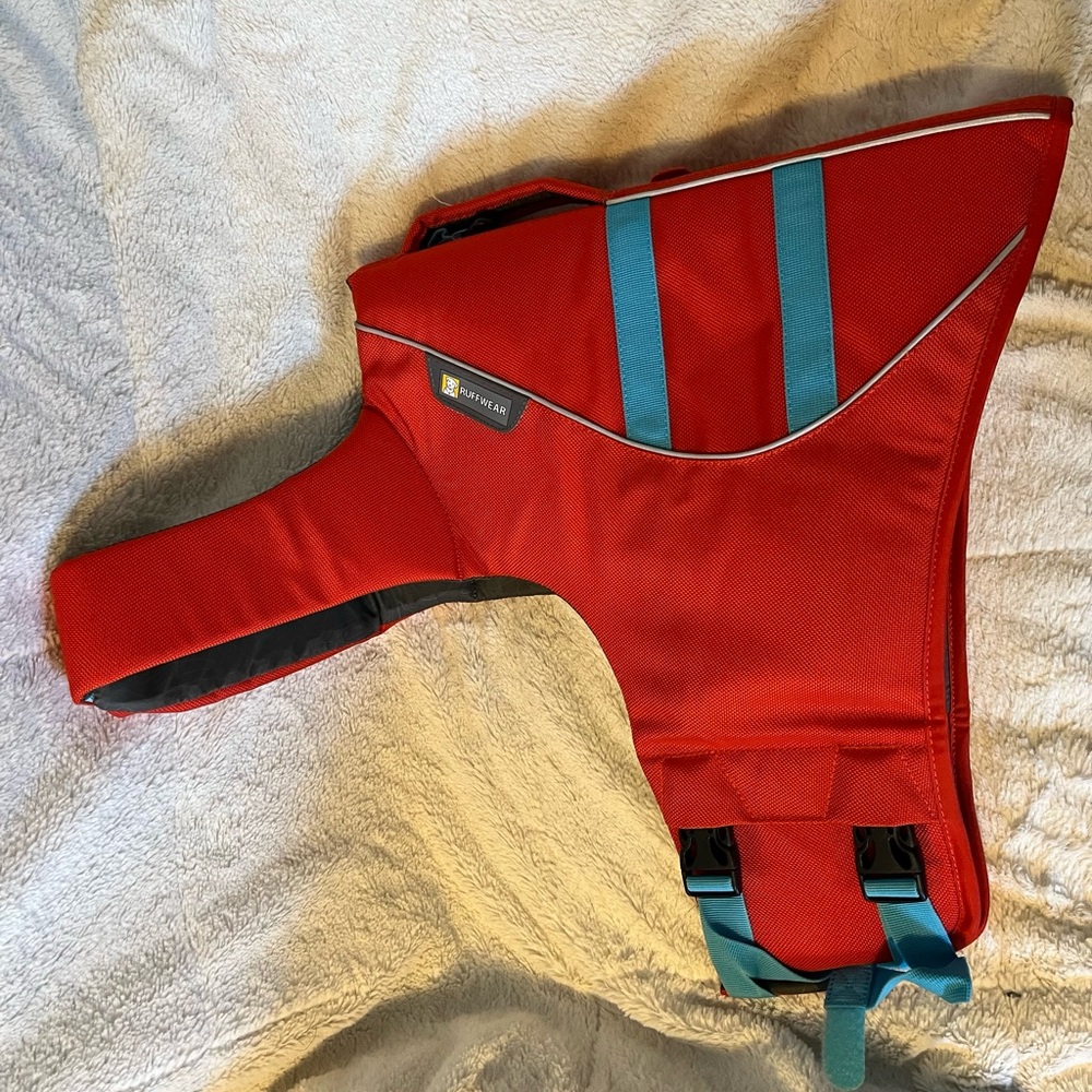Ruffwear Float Coat Dog Life Jacket Swimming Vest Red Dogs Size L NEW $95 Retail
